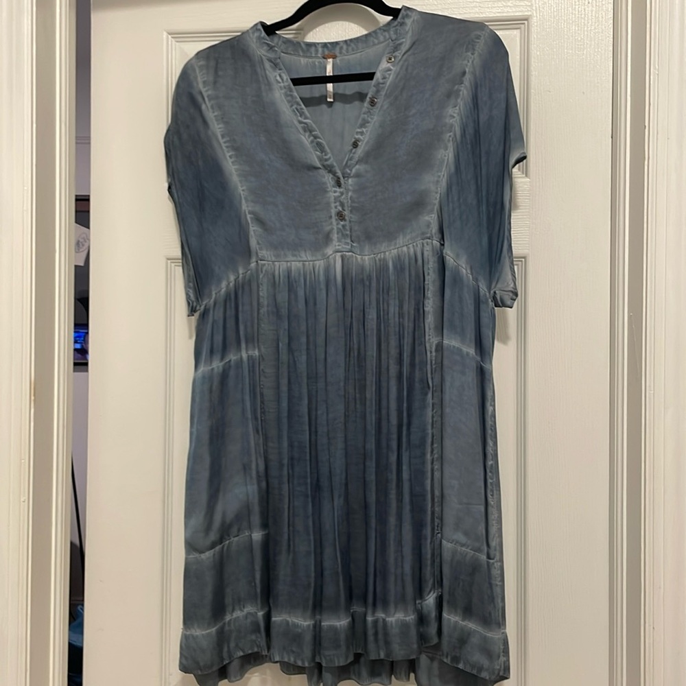 Free People Tunic cap sleeve  size xs blue